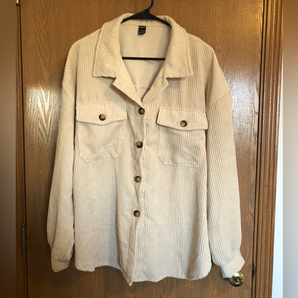 SHEIN lightweight corduroy shirt-jacket